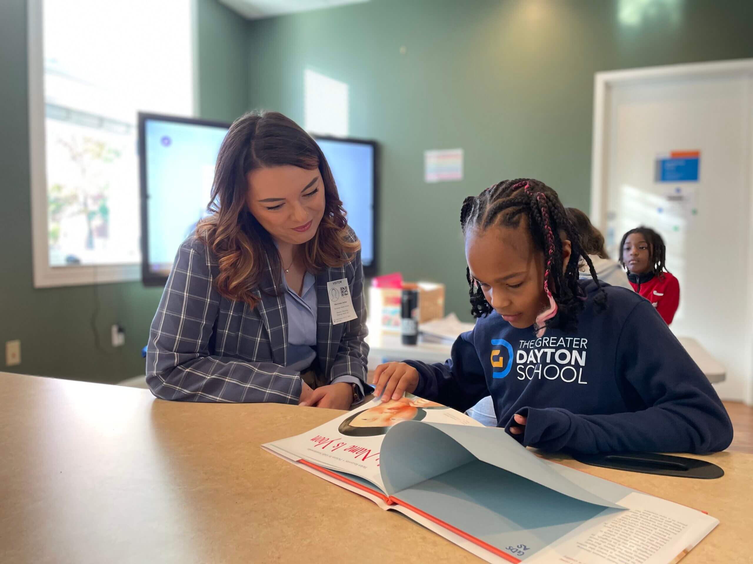 Buddy reader program at The Greater Dayton School.